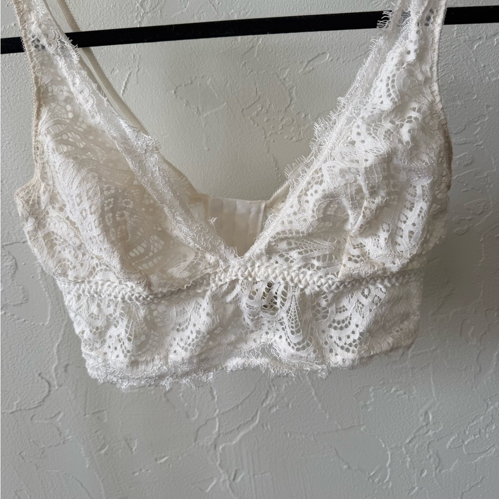 Topshop Lace Bralette - White